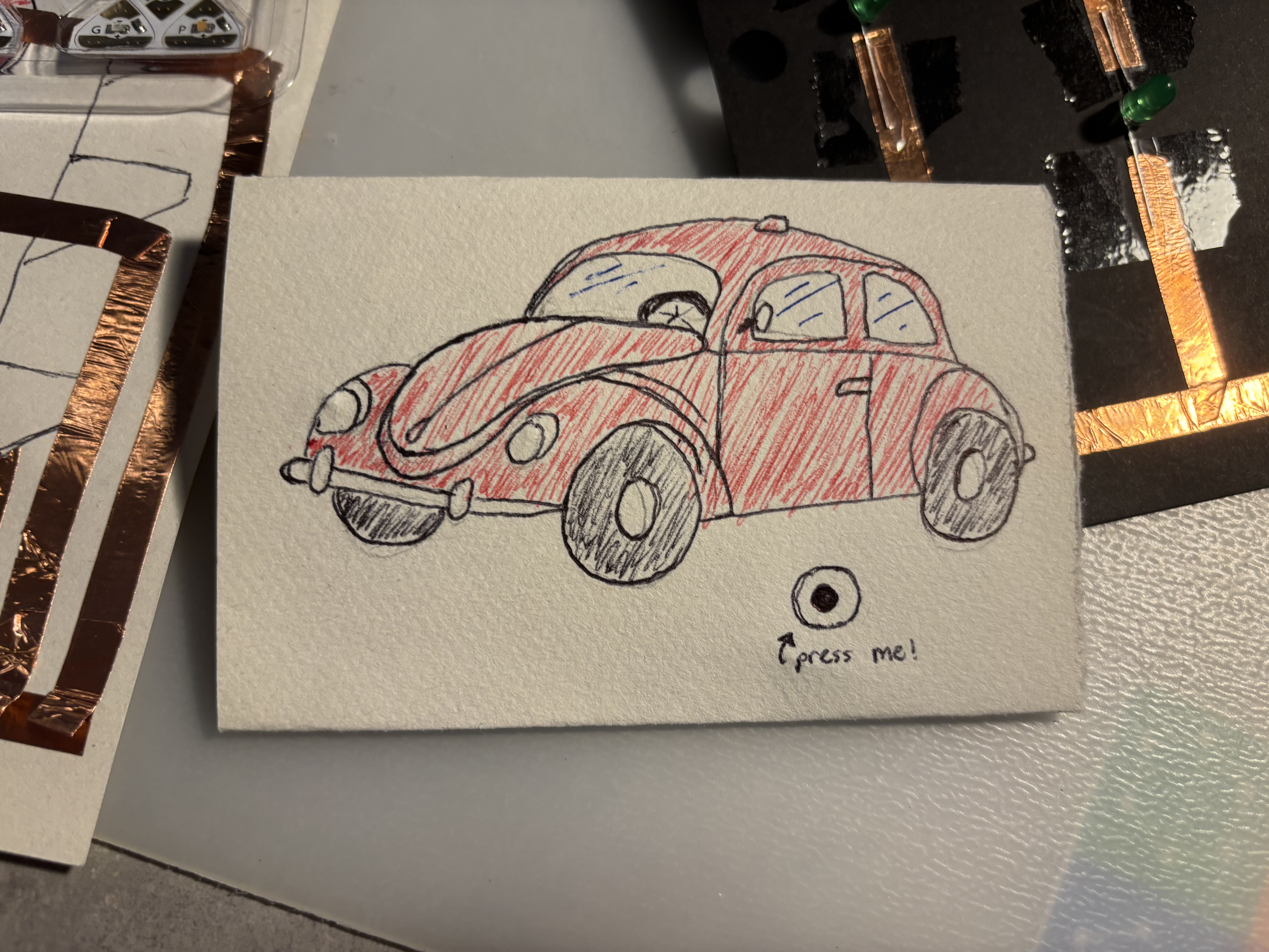 Car headlight circuit reusing the parallel circuit method.